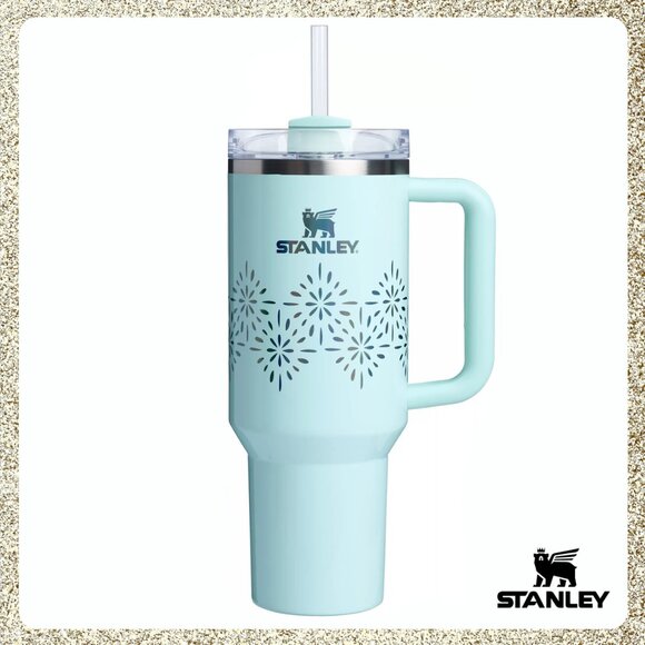 Stanley 40oz Stainless Steel H2.0 FlowState Quencher Tumbler Seaglass Gloss NWT - Picture 1 of 9
